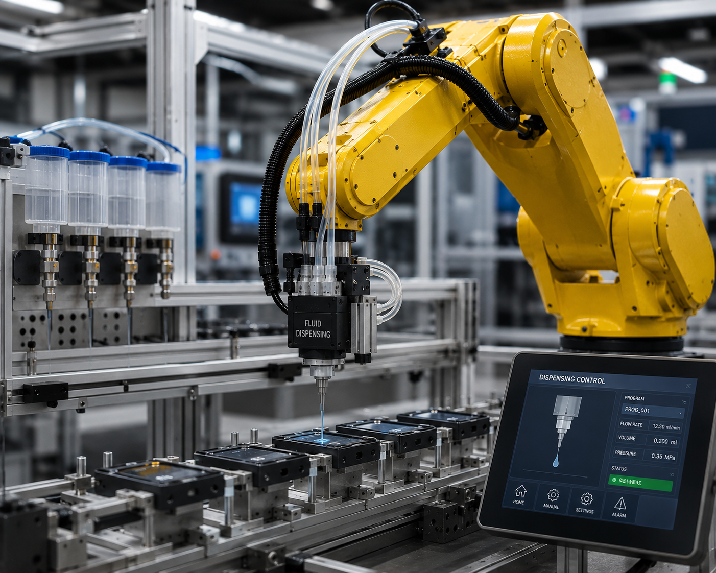 Automation in action fluid dispensing robot