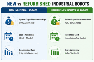 New vs refurbished industrial robots comparison
