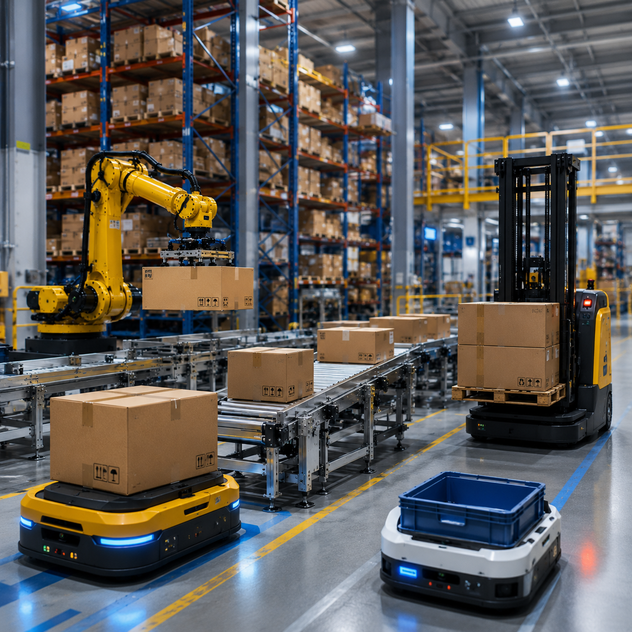 Automated logistics in a modern warehouseeeee