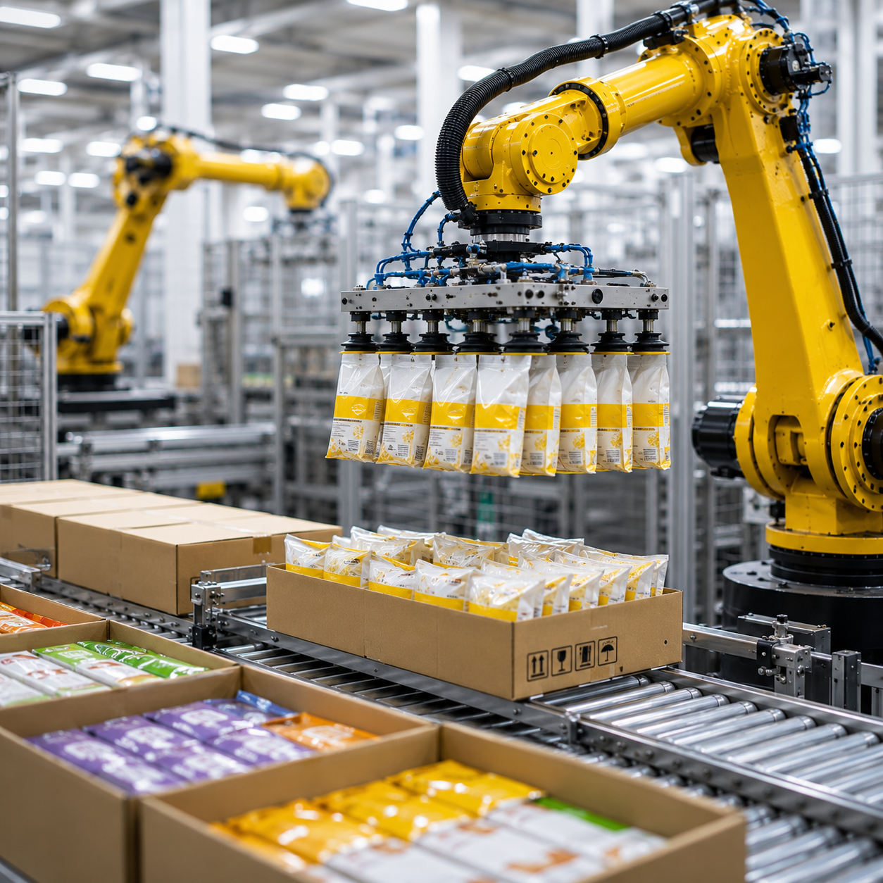 Automated packaging line in actionnn