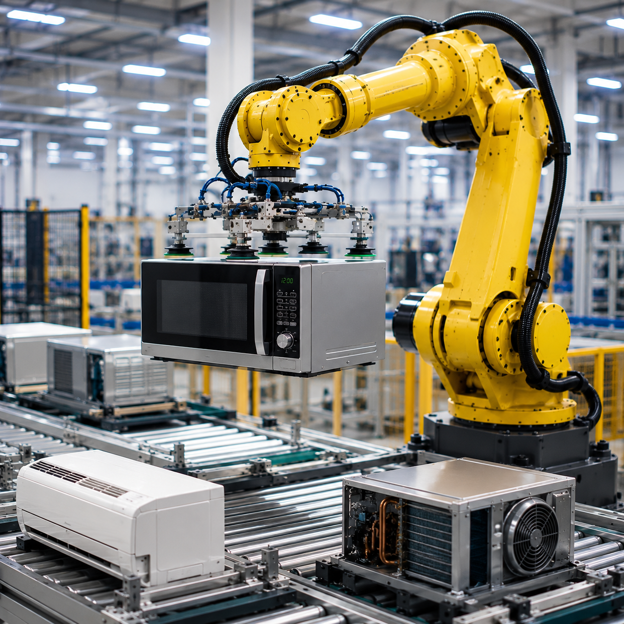 Robotic automation in appliance assembly lineeee