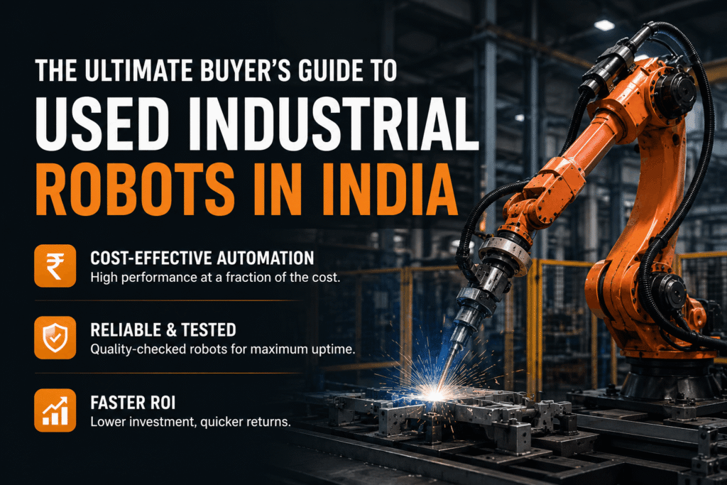 Used industrial robots in India infographic
