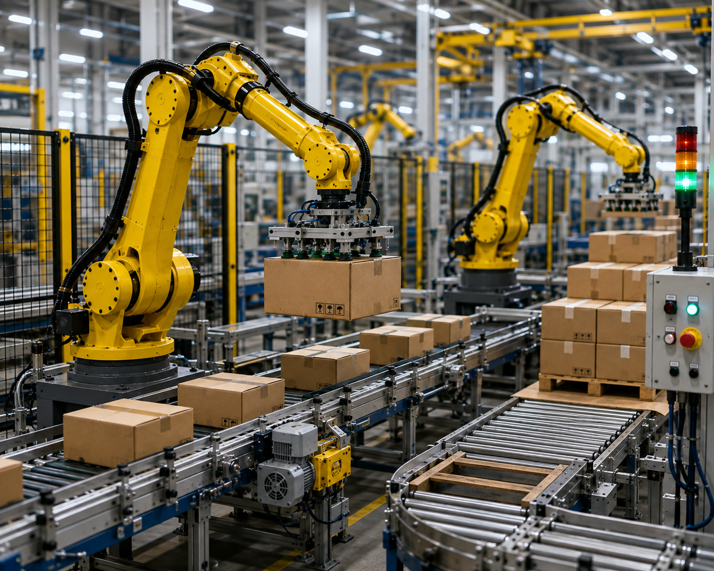 Automated Packaging Factory Floor