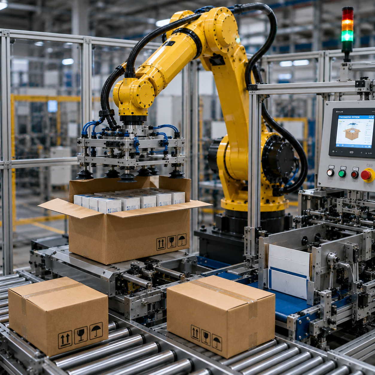 Automated Robotic Packaging Line