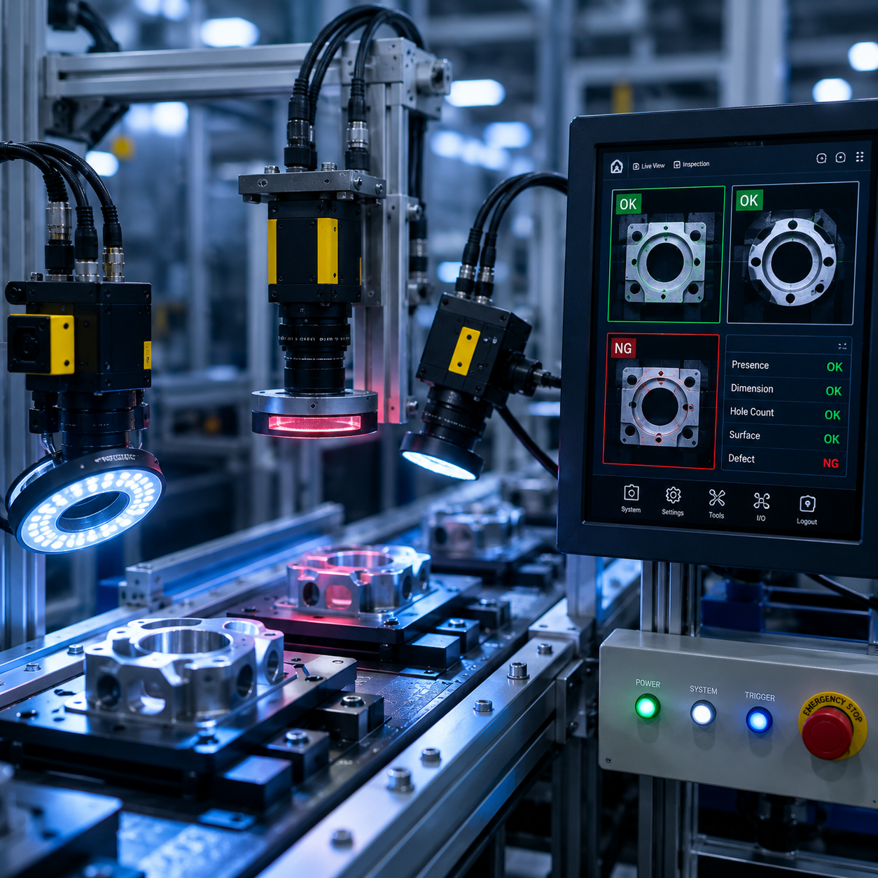 High Tech Vision Inspection Line
