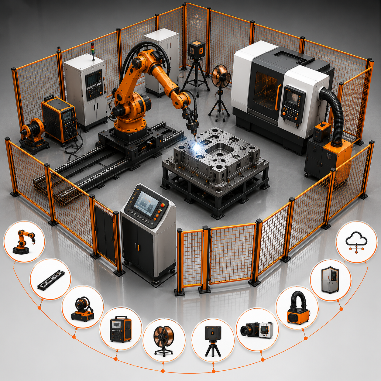 Robotic Welding Cell Infographic
