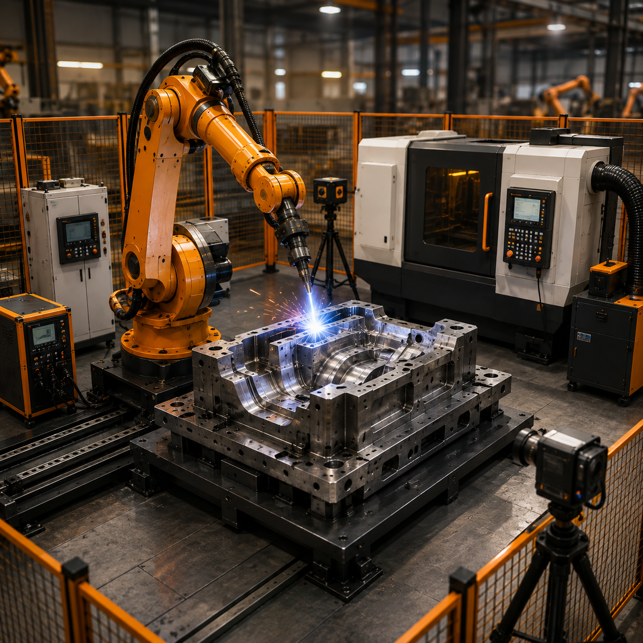Robotic Welding Cell in Actionn