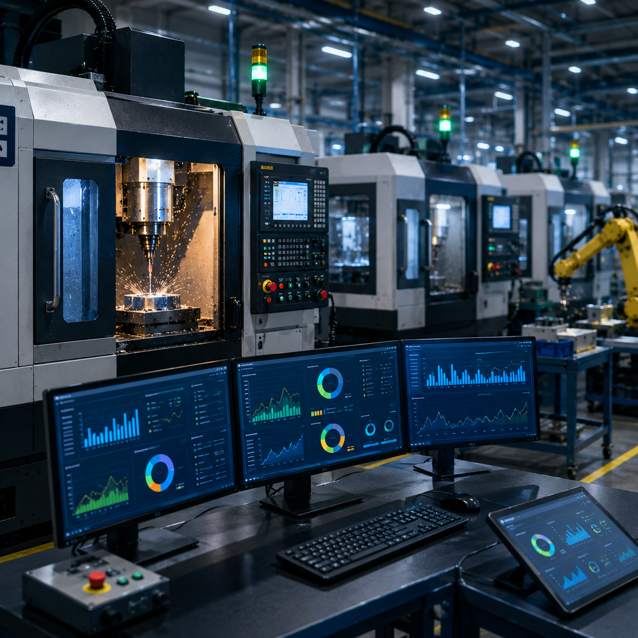 Smart Factory CNC Control Room
